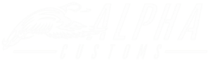 Alpha Customs logo white